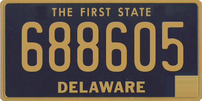 DE license plate 688605