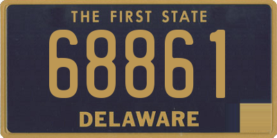 DE license plate 68861
