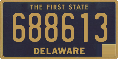 DE license plate 688613