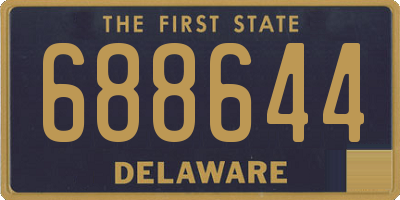 DE license plate 688644