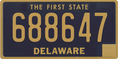 DE license plate 688647