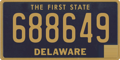 DE license plate 688649