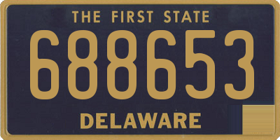DE license plate 688653