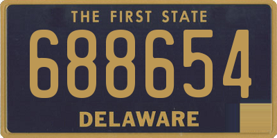 DE license plate 688654
