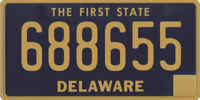 DE license plate 688655