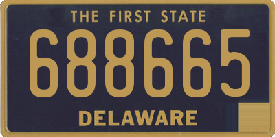DE license plate 688665