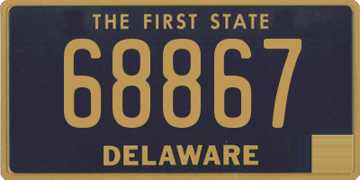 DE license plate 68867