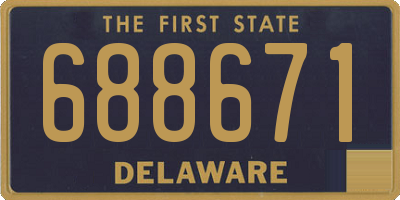 DE license plate 688671
