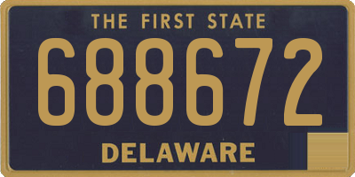 DE license plate 688672
