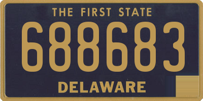 DE license plate 688683