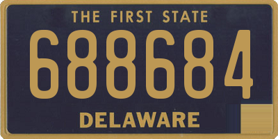 DE license plate 688684