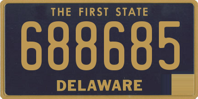 DE license plate 688685