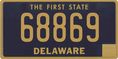DE license plate 68869