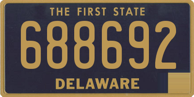 DE license plate 688692