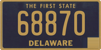 DE license plate 68870