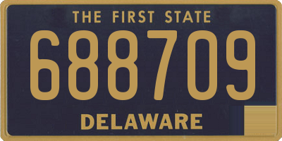 DE license plate 688709