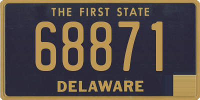 DE license plate 68871