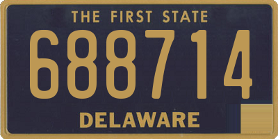 DE license plate 688714