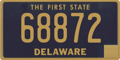DE license plate 68872