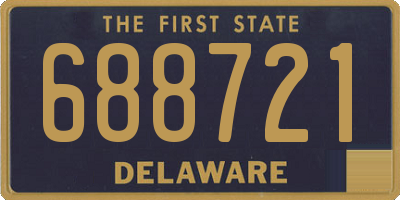 DE license plate 688721