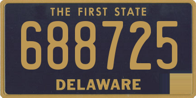 DE license plate 688725