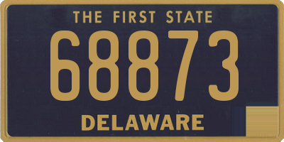 DE license plate 68873