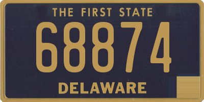 DE license plate 68874