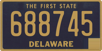DE license plate 688745