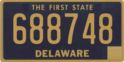 DE license plate 688748