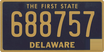 DE license plate 688757