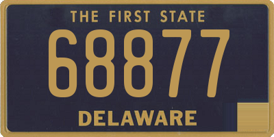 DE license plate 68877