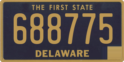 DE license plate 688775