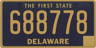 DE license plate 688778