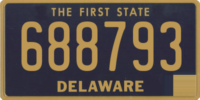DE license plate 688793