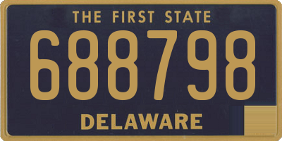 DE license plate 688798