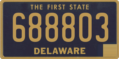 DE license plate 688803