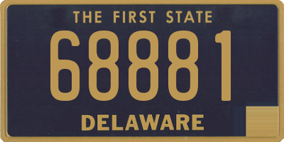 DE license plate 68881