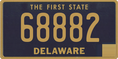 DE license plate 68882