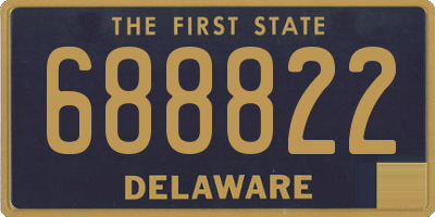 DE license plate 688822