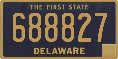DE license plate 688827