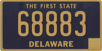 DE license plate 68883