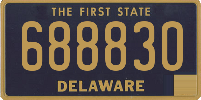 DE license plate 688830