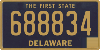 DE license plate 688834