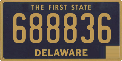 DE license plate 688836