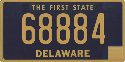 DE license plate 68884