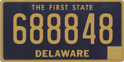 DE license plate 688848