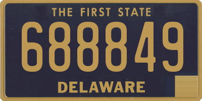 DE license plate 688849