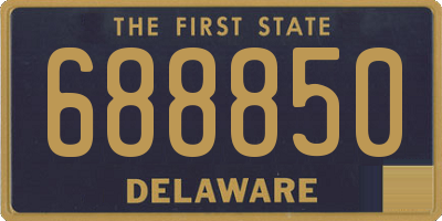 DE license plate 688850