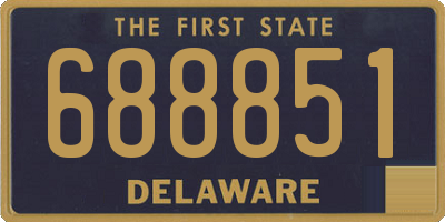 DE license plate 688851