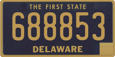 DE license plate 688853